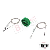 Audi A4 S4 RS4 B5 8D2 8D5 1994-2002 4/5 Kapı 8D0839461 İçin Elektrikli Arka Sol Cam Kriko Tamir Seti thumbnail 5