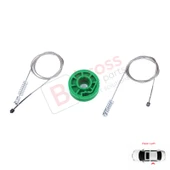 Audi A4 S4 RS4 B5 8D2 8D5 1994-2002 4/5 Kapı 8D0839461 İçin Elektrikli Arka Sol Cam Kriko Tamir Seti thumbnail 1