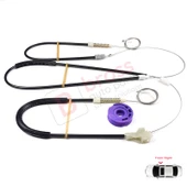 VW Golf MK3 1991-1998 5-Kapı Vento Jetta 1992-1999 İçin Elektrikli Ön Sağ Kapı Cam Kriko Tamir Seti thumbnail 3