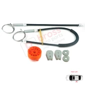 Peugeot 307 3B 2003-2009 Cabriolet Convertible 922393 İçin Elektrikli Arka Sol Cam Kriko Tamir Seti thumbnail 1