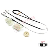 Audi Q7 MK1 4L 4LB 2006-2015 5-Kapı SUV 4L0837462A İçin Elektrikli Ön Sağ Cam Kriko Tamir Seti thumbnail 3