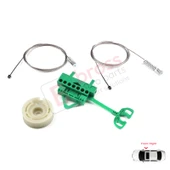 Fiat Linea 323 110 2007-2018 51892560 İçin Elektrikli Ön Sağ Kapı Cam Kriko Tamir Seti thumbnail 5