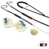 Audi Q7 MK1 4L 4LB 2006-2015 5-Kapı SUV 4L0837462A İçin Elektrikli Ön Sağ Cam Kriko Tamir Seti thumbnail 5