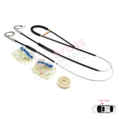 Audi Q7 MK1 4L 4LB 2006-2015 5-Kapı SUV 4L0837462A İçin Elektrikli Ön Sağ Cam Kriko Tamir Seti thumbnail 2