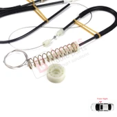 VW EOS 1F7 1F8 2006-2015 2-Kapı Coupe Convertible 1Q0837462 İçin Elektrikli Sağ Cam Kriko Tamir Seti thumbnail 5