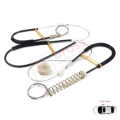 VW EOS 1F7 1F8 2006-2015 2-Kapı Coupe Convertible 1Q0837462 İçin Elektrikli Sağ Cam Kriko Tamir Seti thumbnail 4