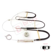 VW EOS 1F7 1F8 2006-2015 Coupe Convertible CC 1Q0837461 İçin Elektrikli Sol Cam Kriko Tamir Seti thumbnail 2