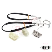 Ford Focus MK1 2000-2007 4/5 Kapı 6S4Z5423201BA İçin Elektrikli Ön Sol Kapı Cam Kriko Tamir Seti thumbnail 4