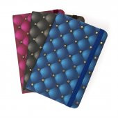 Keskin Color 13x21cm Pronot Perle 80 Yaprak Çizgili Sert Kapak Lastikli Defter - 1