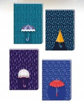 Keskin Color Lluvia Sert Kapak 14x20cm 80 Yaprak Çizgili Ciltli Defter - 1