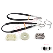 Ford Focus MK1 2000-2007 4/5 Kapı 6S4Z5423201BA İçin Elektrikli Ön Sol Kapı Cam Kriko Tamir Seti thumbnail 2