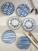 Handmade Trendy All in Blue 6 lı Pasta Seti 19 cm thumbnail 2
