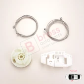 Renault Modus Grand Modus 2003-2008 8200748377 İçin Elektrikli Ön Sol Kapı Cam Kriko Tamir Seti thumbnail 2