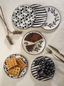 Handmade Trendy All in Black 6 lı Pasta Seti 19 cm thumbnail 5