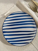 Handmade Trendy All in Blue 6 lı Pasta Seti 19 cm thumbnail 1