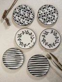 Handmade Trendy All in Black 6 lı Pasta Seti 19 cm thumbnail 1