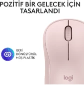 Logitech M240 Sessiz Kompakt Kablosuz Bluetooth Mouse - Pembe thumbnail 8