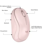 Logitech M240 Sessiz Kompakt Kablosuz Bluetooth Mouse - Pembe thumbnail 7