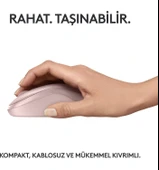 Logitech M240 Sessiz Kompakt Kablosuz Bluetooth Mouse - Pembe thumbnail 5