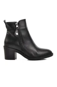 Aspor Siyah Cilt Kadın Topuklu Bot - 1