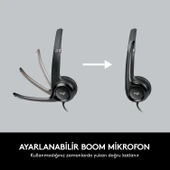 Logitech H390 USB Gürültü Önleyici Mikrofonlu Kulaklık - Siyah thumbnail 6