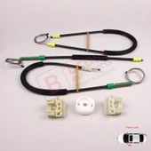 Peugeot 607 9D 9U 1999-2010 9650734980 9221Q2 İçin Ön Sol Kapı Cam Kriko Tamir Seti thumbnail 3