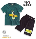 Triliya Pamuklu Unisex Çocuk Kapri Takımı (Cepli & Kordonlu, 3-12 Yaş) TRL-29 - 1