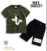 Triliya Pamuklu Unisex Çocuk Kapri Takımı (Cepli & Kordonlu, 3-12 Yaş) TRL-29 - 5