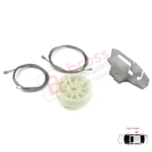 Renault Scenic MK2 JM0/1 2003-2009 8200118857 İçin Elektrikli Arka Sağ Kapı Cam Kriko Tamir Seti thumbnail 3