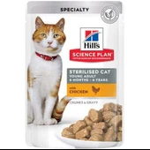 Hills Tender Chunks In Gravy Tavuklu Kısırlaştırılmış Kedi Konservesi 85 Gr - 1