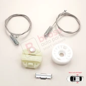 Saab 9-3 MK1 YS3D 1998-2003 900 NG 1994-1998 5-Kapı HB İçin Arka Sağ veya Sol Cam Kriko Tamir Seti thumbnail 1