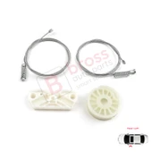 Mercedes CLK Class MK2 W209 C209 A209 2002-2009 2-Kapı A2096700103 İçin Arka Sol Cam Kriko Seti thumbnail 1