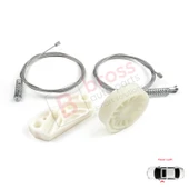 Mercedes CLK Class MK2 W209 C209 A209 2002-2009 2-Kapı A2096700103 İçin Arka Sol Cam Kriko Seti thumbnail 5