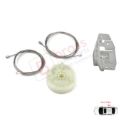 Renault Scenic MK2 JM0/1 2003-2009 8200118857 İçin Elektrikli Arka Sağ Kapı Cam Kriko Tamir Seti thumbnail 2