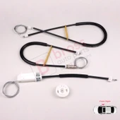 VW New Beetle Cabriolet Convertible 2003-2010 1Y0837462 İçin Elektrikli Ön Sağ Cam Kriko Tamir Seti thumbnail 1