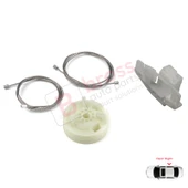 Renault Scenic MK2 JM0/1 2003-2009 8200118857 İçin Elektrikli Arka Sağ Kapı Cam Kriko Tamir Seti thumbnail 4