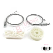 Mercedes CLK Class MK2 W209 C209 A209 2002-2009 2-Kapı A2096700103 İçin Arka Sol Cam Kriko Seti thumbnail 3