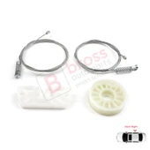 Mercedes CLK Class W209 C209 A209 2002-2009 Coupe Convertible İçin Arka Sağ Cam Kriko Tamir Seti thumbnail 3