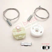 Saab 9-3 MK1 YS3D 1998-2003 900 NG 1994-1998 5-Kapı HB İçin Arka Sağ veya Sol Cam Kriko Tamir Seti thumbnail 4