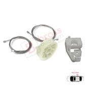 Renault Scenic MK2 JM0/1 2003-2009 8200118857 İçin Elektrikli Arka Sağ Kapı Cam Kriko Tamir Seti thumbnail 5