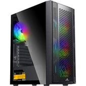 GameboosterGB-PE05B 600w 80+ USB3.0 Full Siyah Tempered Glass RGB Fanlı kasa - 1