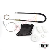 VW New Beetle Cabriolet Convertible 2003-2010 1Y0898291 İçin Elektrikli Arka Sol Cam Kriko Seti thumbnail 2