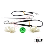 BMW 3 Serisi E46 Compact 2001-2005 2/3 Kapı 51338251351 İçin Elektrikli Sol Cam Kriko Tamir Seti thumbnail 5