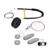 Renault Megane MK1 1996-2003 Cabrio Convertible 7700848451 İçin Elektrikli Arka Sağ Cam Kriko Seti thumbnail 5