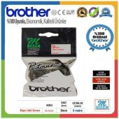 Brother P-Touch M-K222 M-TAPE 9 MM Beyaz Üzerine Kırmızı Termal Etiket - 1