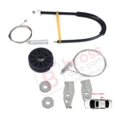 Renault Megane MK1 1996-2003 Cabrio Convertible 7700848451 İçin Elektrikli Arka Sağ Cam Kriko Seti thumbnail 2