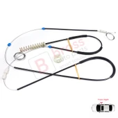 Mini Cooper MK1 R50 R52 R53 2001-2008 HB Convertible 51337039452 İçin Sağ Kapı Cam Kriko Seti thumbnail 2