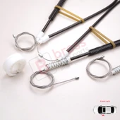 Peugeot 206 CC 2D T16 2000-2008 2-Kapı Coupe Cabrio 9221Y3 İçin Ön Sol Cam Kriko Tamir Seti thumbnail 5