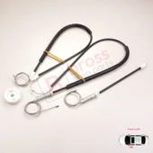 Peugeot 206 CC 2D T16 2000-2008 2-Kapı Coupe Cabrio 9221Y3 İçin Ön Sol Cam Kriko Tamir Seti thumbnail 2