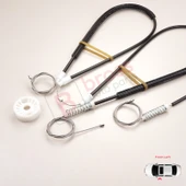 Peugeot 206 CC 2D T16 2000-2008 2-Kapı Coupe Cabrio 9221Y3 İçin Ön Sol Cam Kriko Tamir Seti thumbnail 3